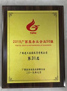 【喜訊】金控公司上榜“2019廣西服務(wù)業(yè)企業(yè)50強(qiáng)”